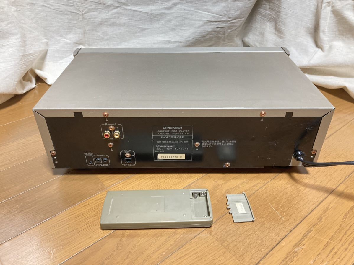 Pioneer パイオニアCDプレーヤー PD-T04S リモコン付き CU-PD071 Pioneer CDプレーヤー パイオニア 訳アリ品 Pioneer／パイオニアCDプレーヤーPD-T04S 無料