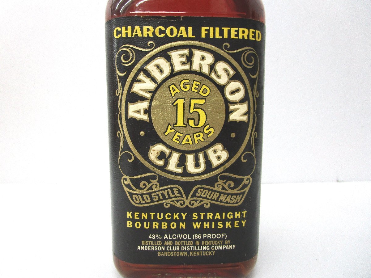 古酒未開栓 アンダーソン クラブ ⁄ ANDERSON CLUB 15年 750ml 43