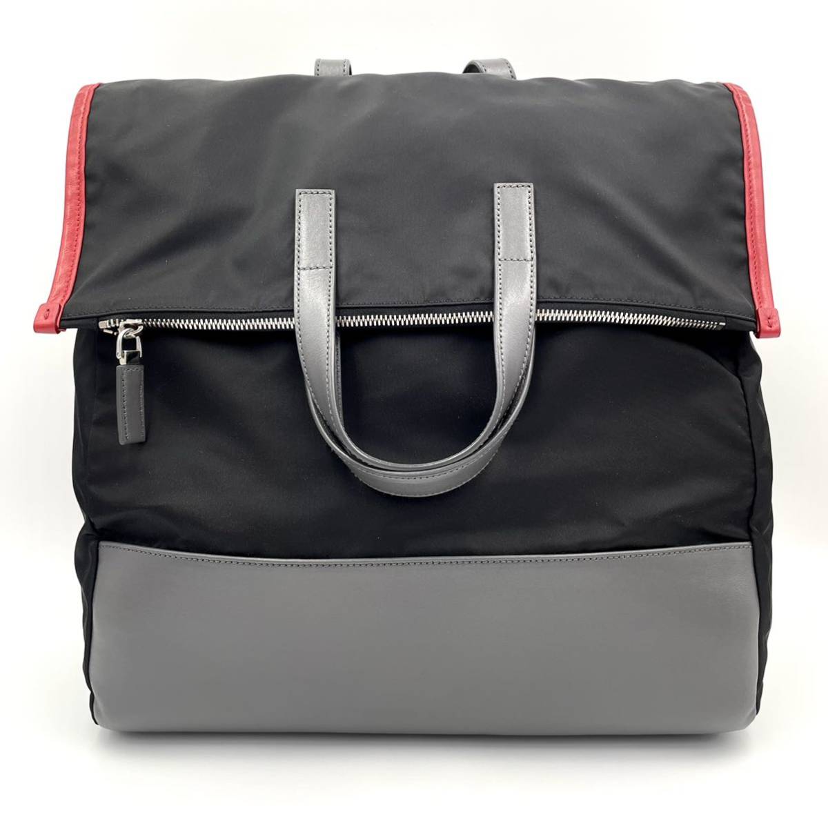 1円 □未使用品級□希少□ PRADA プラダ レザー ナイロン 2way 