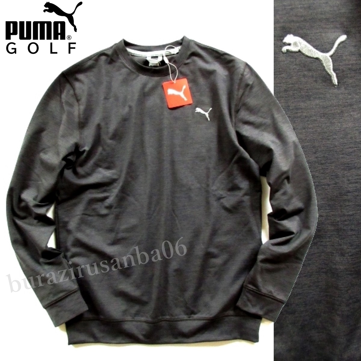 限定SALE，低価 メンズ M PUMA GOLF プーマ ゴルフ クルーネック 長袖 Tシャツ ロゴ刺繍 ゴルフウェア 4方向ストレッチ ダークグレーヘザー(プーマ)｜売買されたオークション情報、yahooの商品情報をアーカイブ シャツ