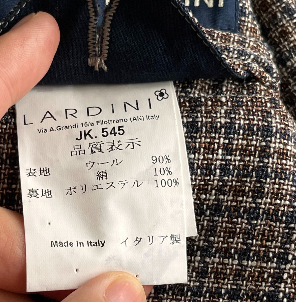 LARDINI 新ロゴ ラルディーニ サイズ 48 テーラードジャケット