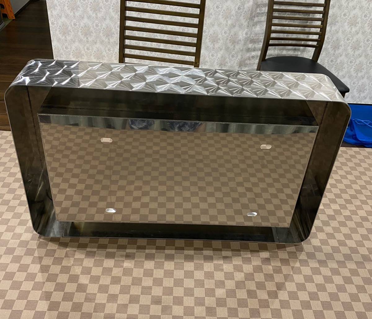 ナンバー枠R型デコトラ ステンレス304ウロコ 大型用 厚み1.5ミリ 長さ  