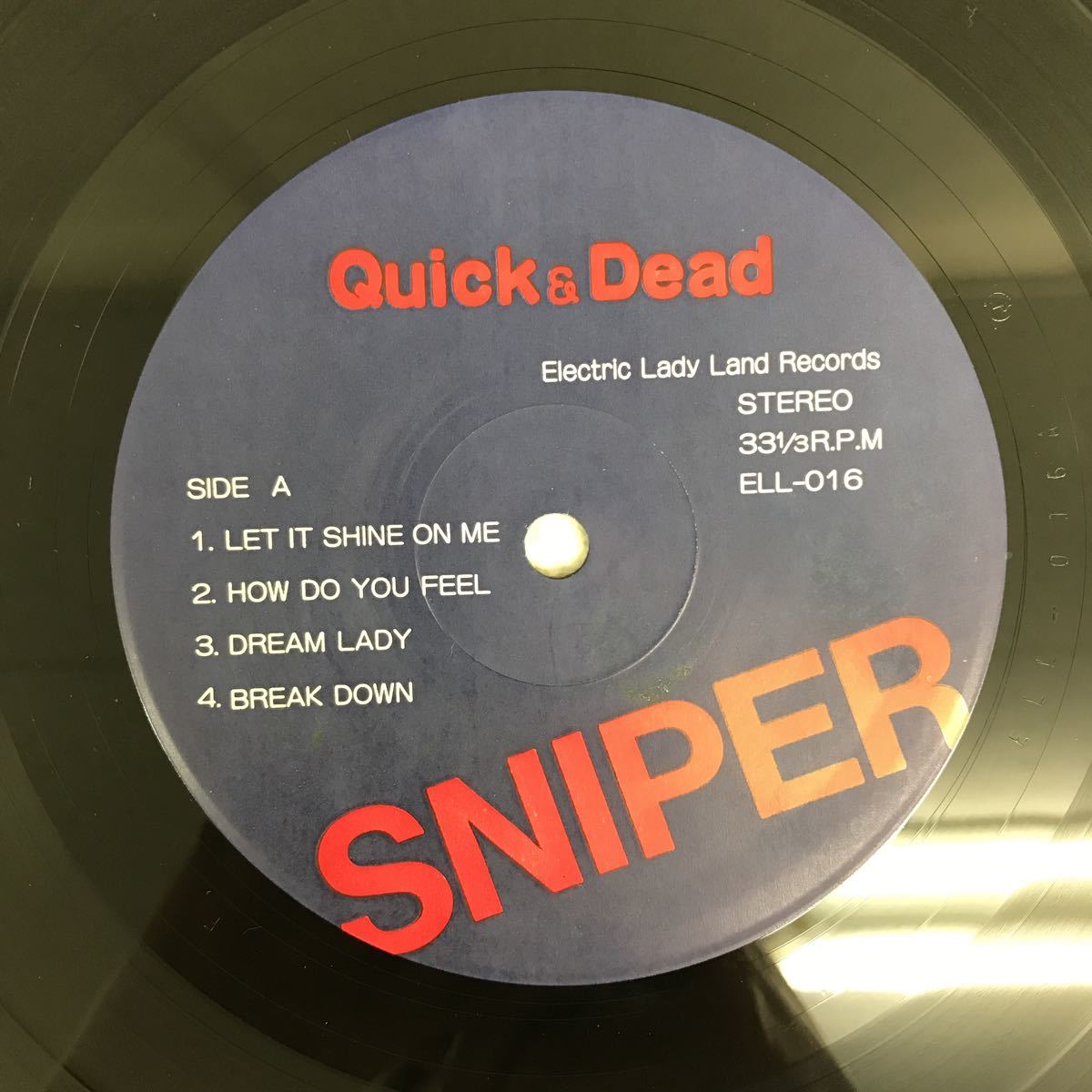 I0922B2 QUICK & DEAD SNIPER LP レコード ELL016 邦楽 ロック メタル スナイパー / 村瀬呂美 伊藤