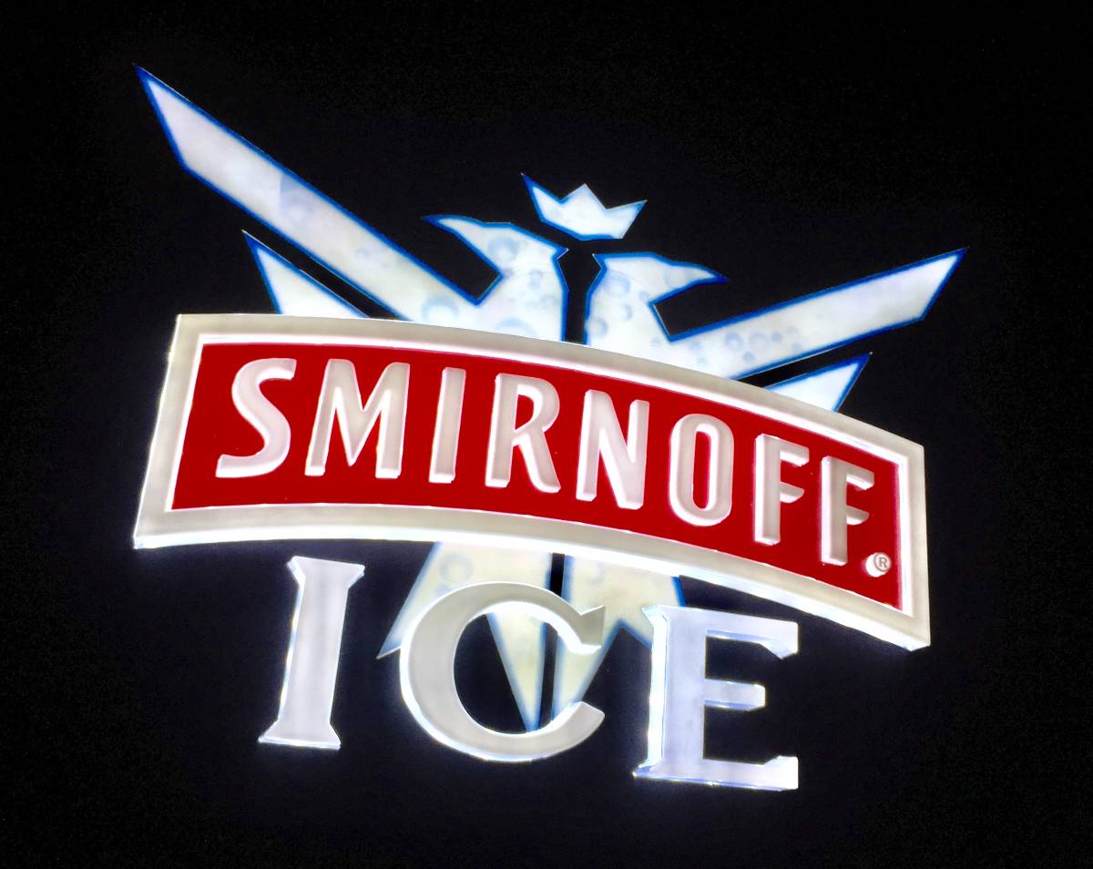 希少 非売品 スミノフ 大型 電光 電飾 看板 LED ライト ネオン サイン SMIRNOFF カクテル ウォッカ アメリカン 雑貨 酒 インテリア グッズ