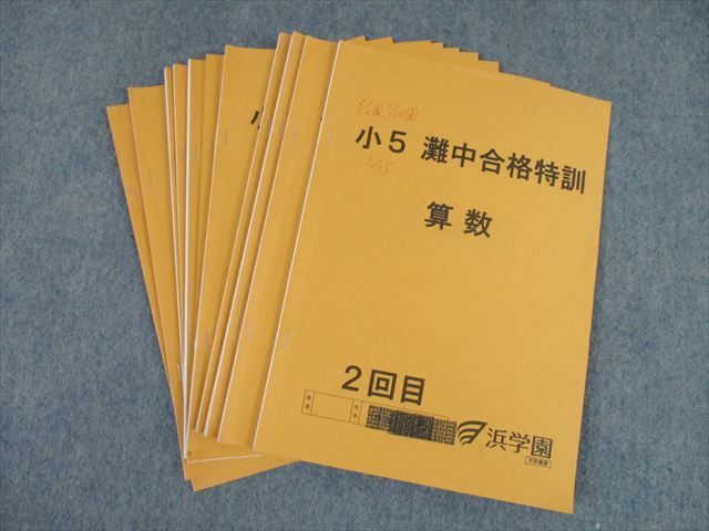 TD11-075 浜学園 小5 算数 灘中合格特訓 2～12回目 2020 S2D