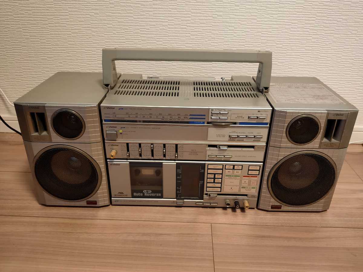 Victor ビクター ポータブル 当時物 レトロ ラジカセ コンポ