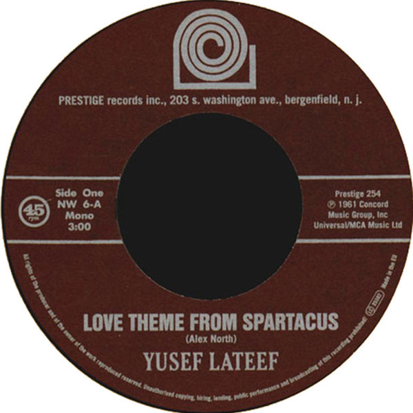 最安値，限定SALE YUSEF LATEEF Love Theme From Spartacus 7inch レコード(ジャズ一般)｜売買されたオークション情報、yahooの商品情報をアーカイブ公開 - オークファン ジャズ一般