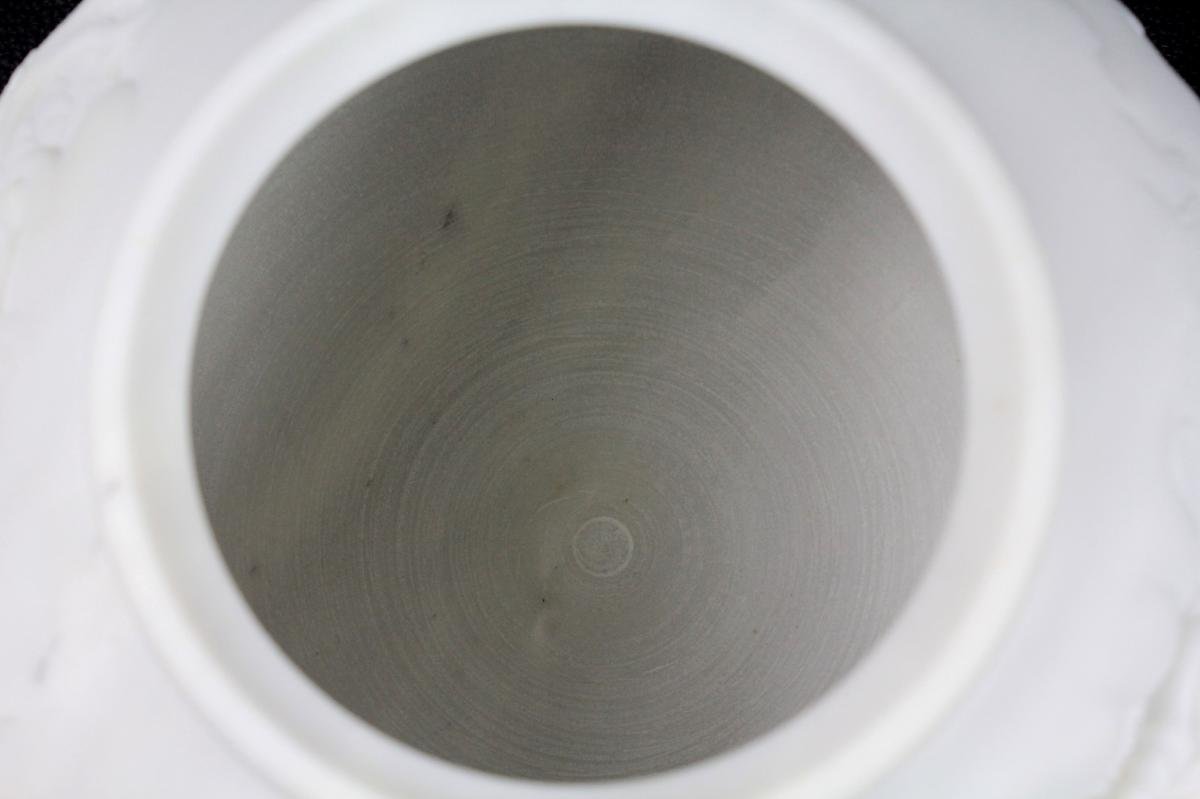 大理石製 壺 ツボ 龍彫刻 全高245mm 重さ11.6kg 統一教会(東洋彫刻
