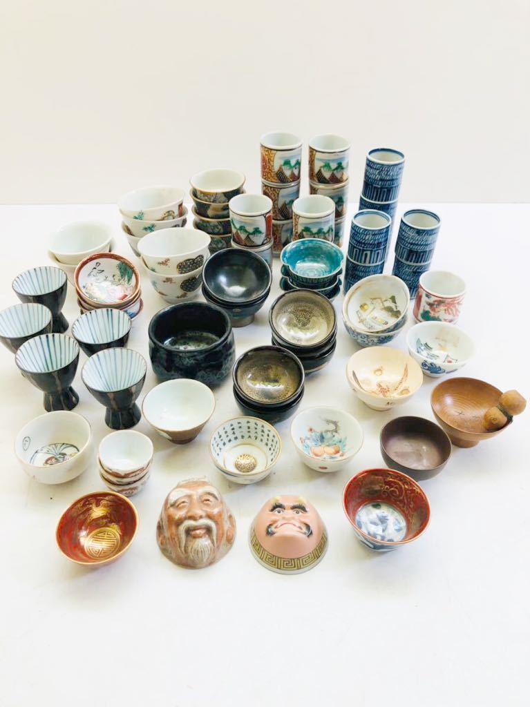 超激得，新作登場 657 お猪口おまとめ 大量 おちょこ 九谷焼 乾隆年製 李 陶器 陶芸 色絵 染付 酒器 1円〜(ぐい呑み)｜売買されたオークション情報、yahooの商品情報をアーカイブ公開 - オークファン ぐい呑み