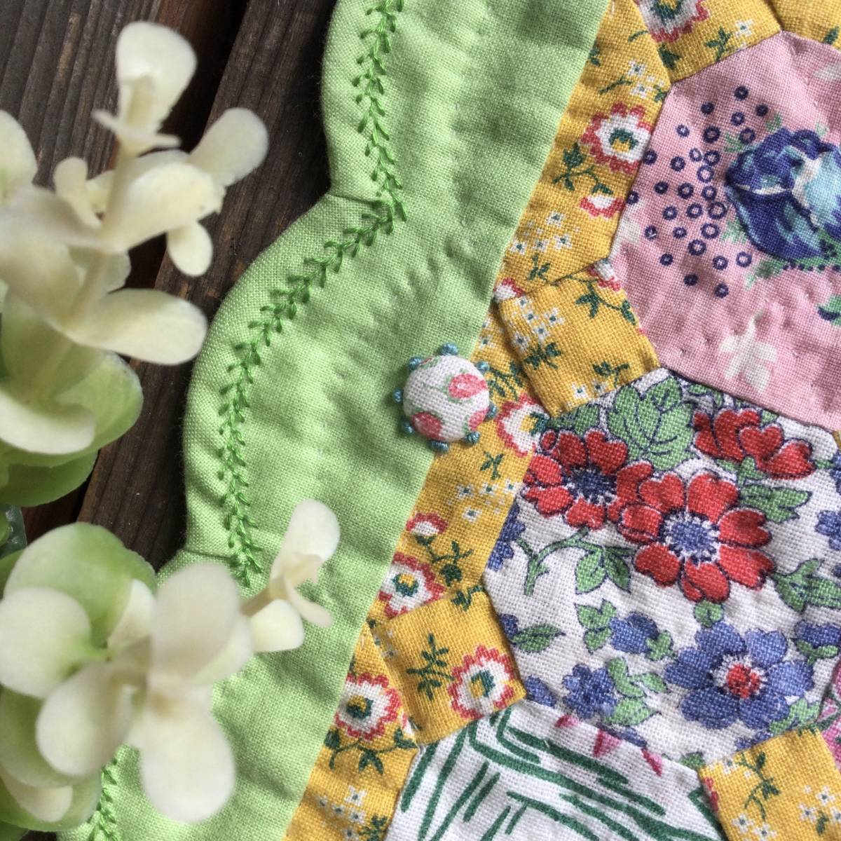 フィードサック ハンドメイド パッチワーク Patchwork Fabric Top 