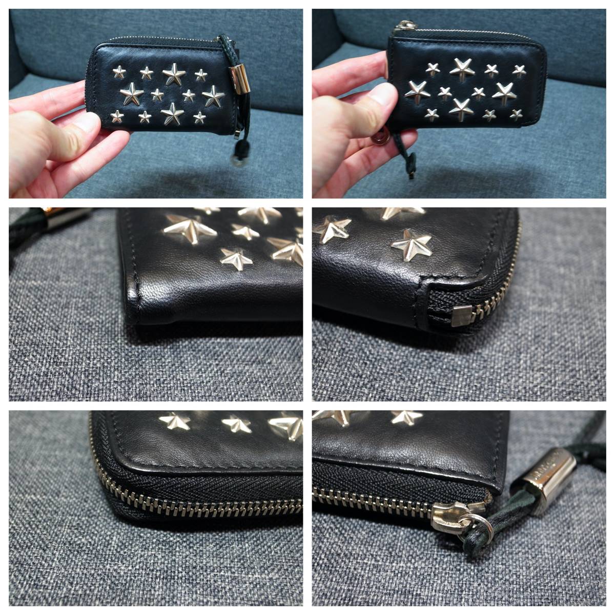 正規品☆ジミーチュウ　コインケース　小銭入れ　星スタッズ　黒　バッグ　財布　小物