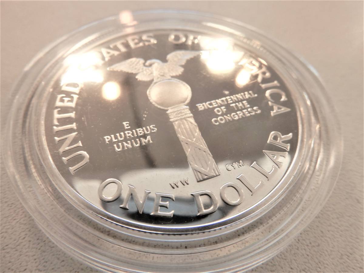 ☆アメリカ 1989 1ドル銀貨 プルーフ 議会制定200年記念☆ 硬貨 世界