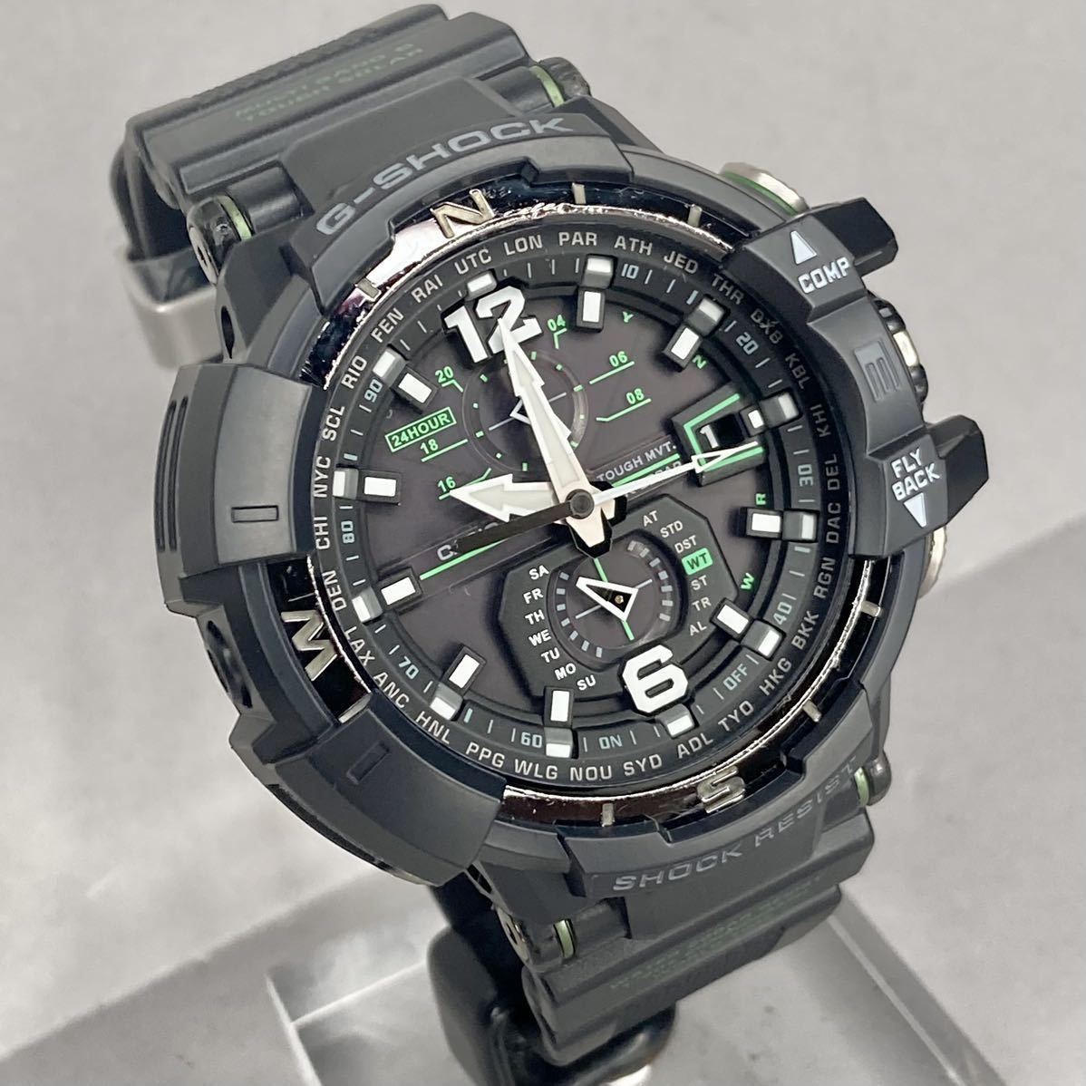 極美品 ベゼル/バンド新品交換済 G-SHOCK GW-A1100-1A3JF グラビティ 