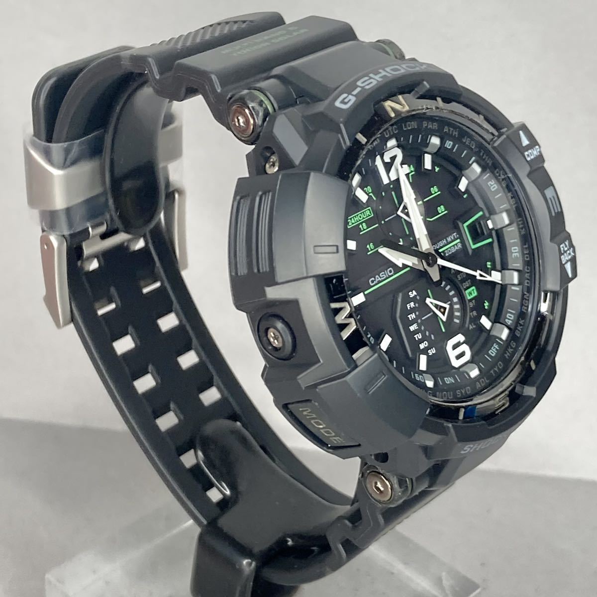 極美品 ベゼル/バンド新品交換済 G-SHOCK GW-A1100-1A3JF グラビティ 