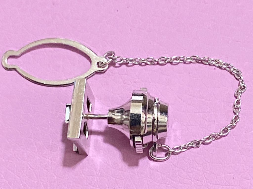 K14WG エメラルド タイタック 14金 ホワイトゴールド タイピン 約 11mm