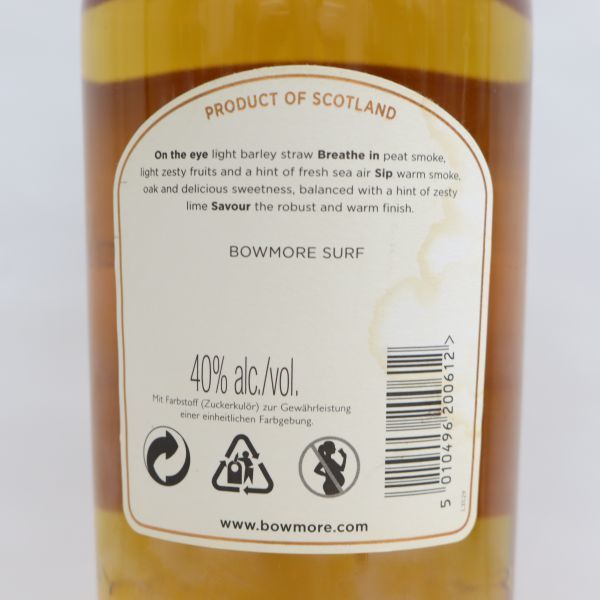BOWMORE（ボウモア）サーフ 40％ 1000ml S22I250045