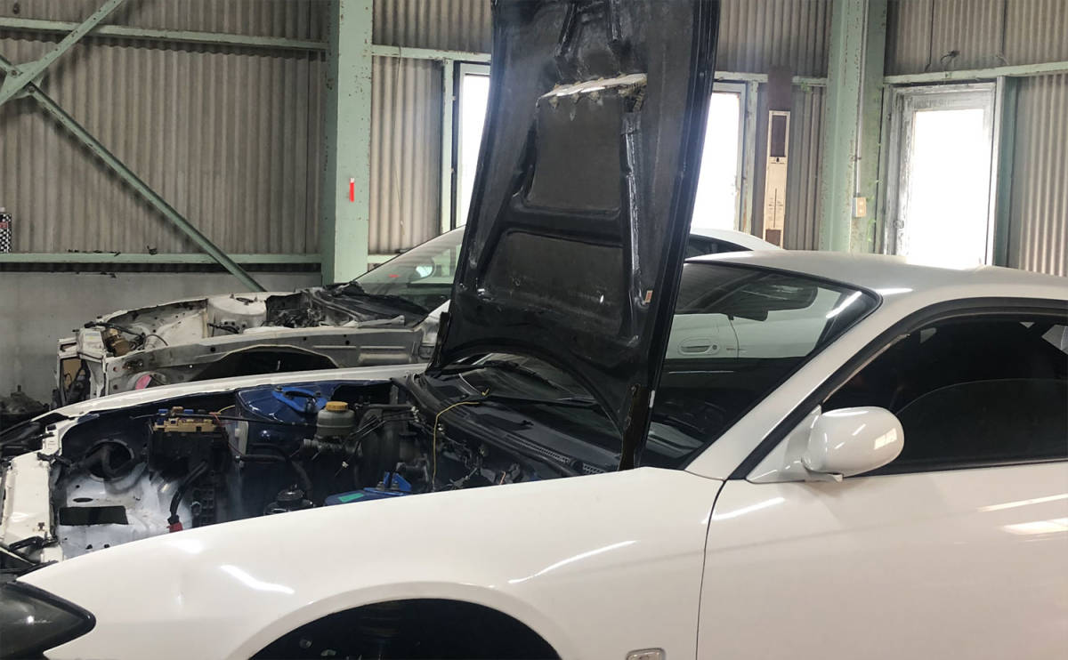 S15 シルビア 垂直オープン ボンネットヒンジ◇純正ボンネットヒンジ加工品 ストッパーカット spec-R spec-S スペックR スペックS
