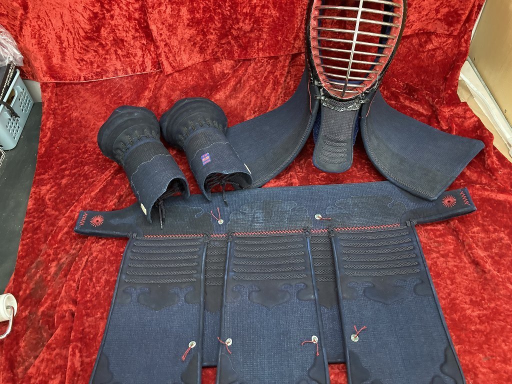 04-317 ☆I 剣道防具 防具セット 剣豪 1.0分手刺し 面67cm 甲手