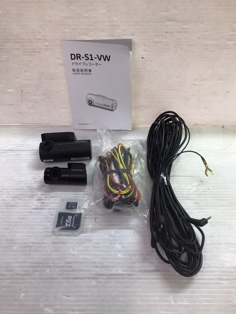 ★中古 フォルクスワーゲン純正OP DR-S1-VW ドライブレコーダー+リアカメラ+駐車監視常時電源+新品16GB SDカード付