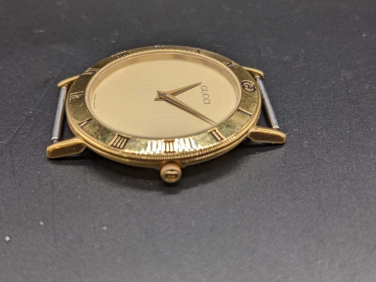 ②-0003 GUCCI グッチ 3000.2.M メンズ腕時計 QZ クォーツ ゴールド