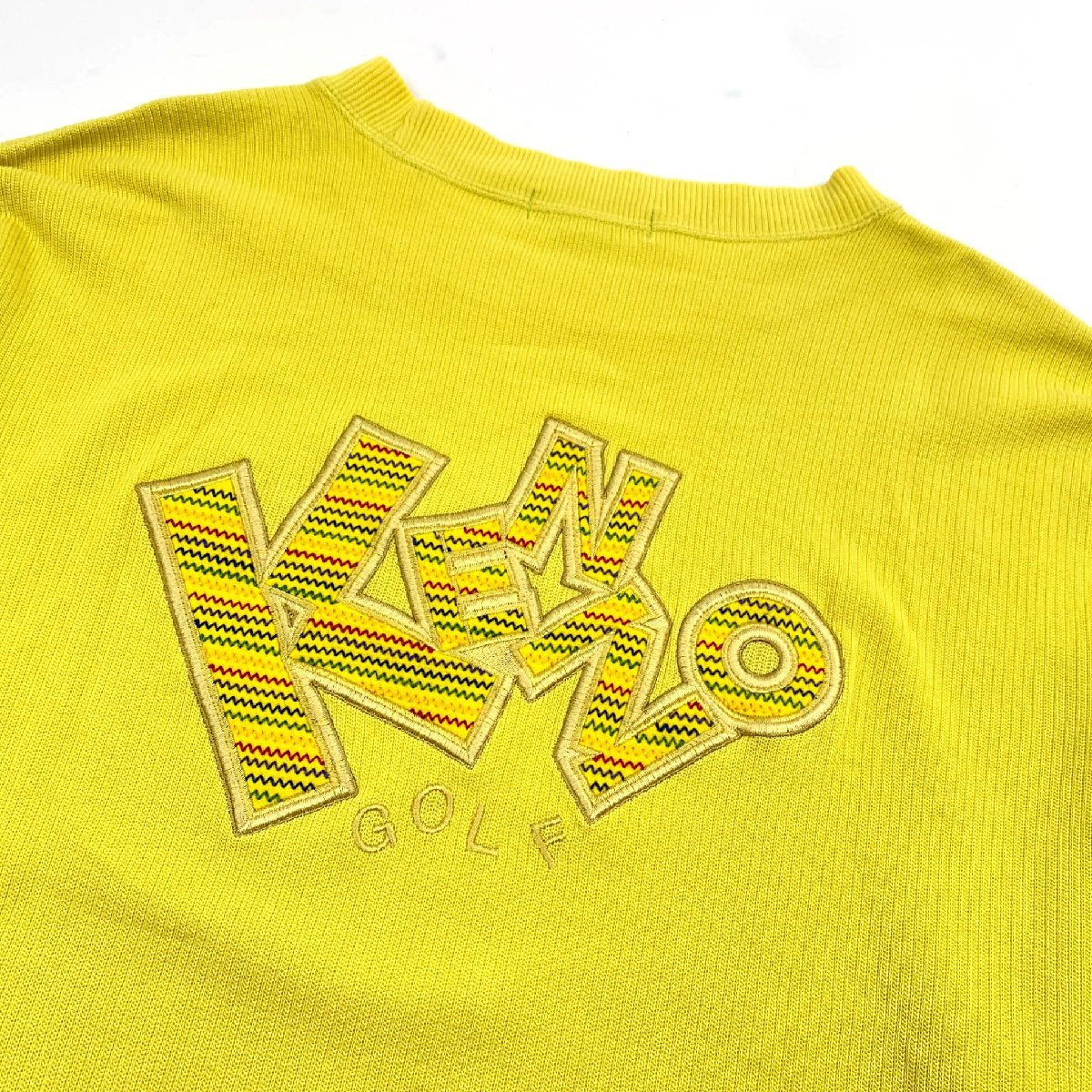 GOODバックデザイン!◇KENZO GOLF ケンゾー ロゴ刺繍入り トレーナー 