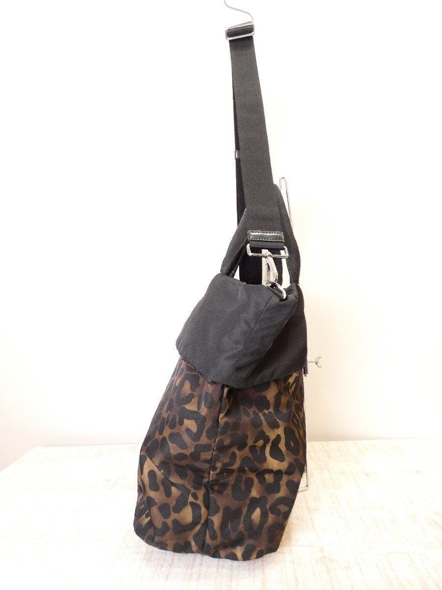 プラダ PRADA BN1959 テスートナイロン リバーシブル 斜め掛け 2WAY ハンドバッグ ショルダー トート【L's/黒豹柄/Ｓランク】e2B00 PRADA プラダ リバーシブル (プラダ) ナイロントートバッグ プラダ&frasl;テスートダブル&frasl;ナイロン