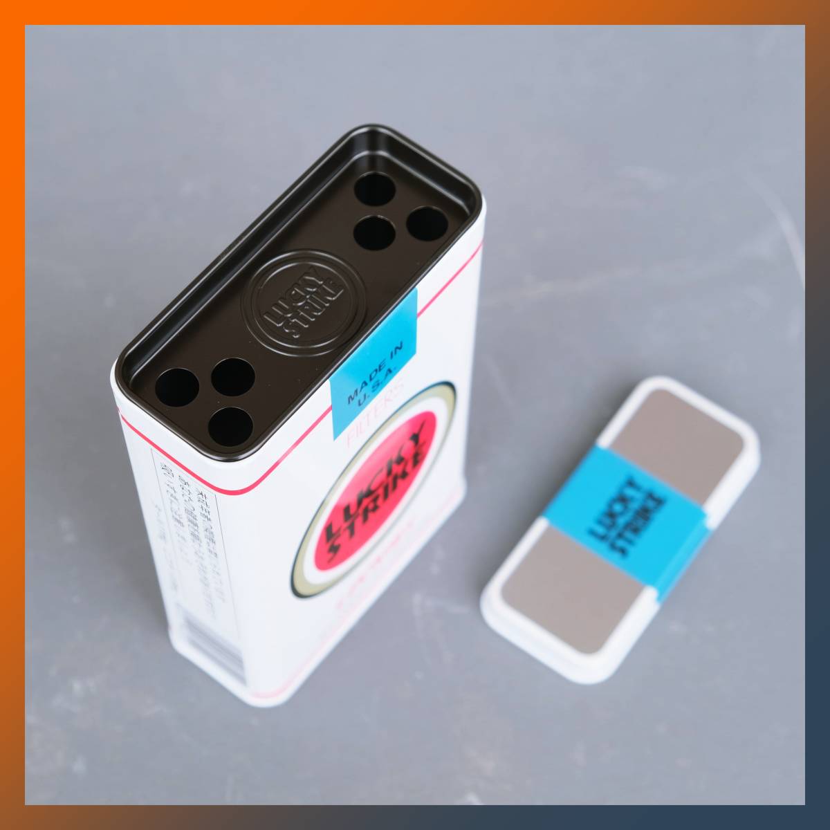 未使用】LUCKY STRIKE ラッキーストライク 灰皿 缶 雑貨 限定 タバコ 