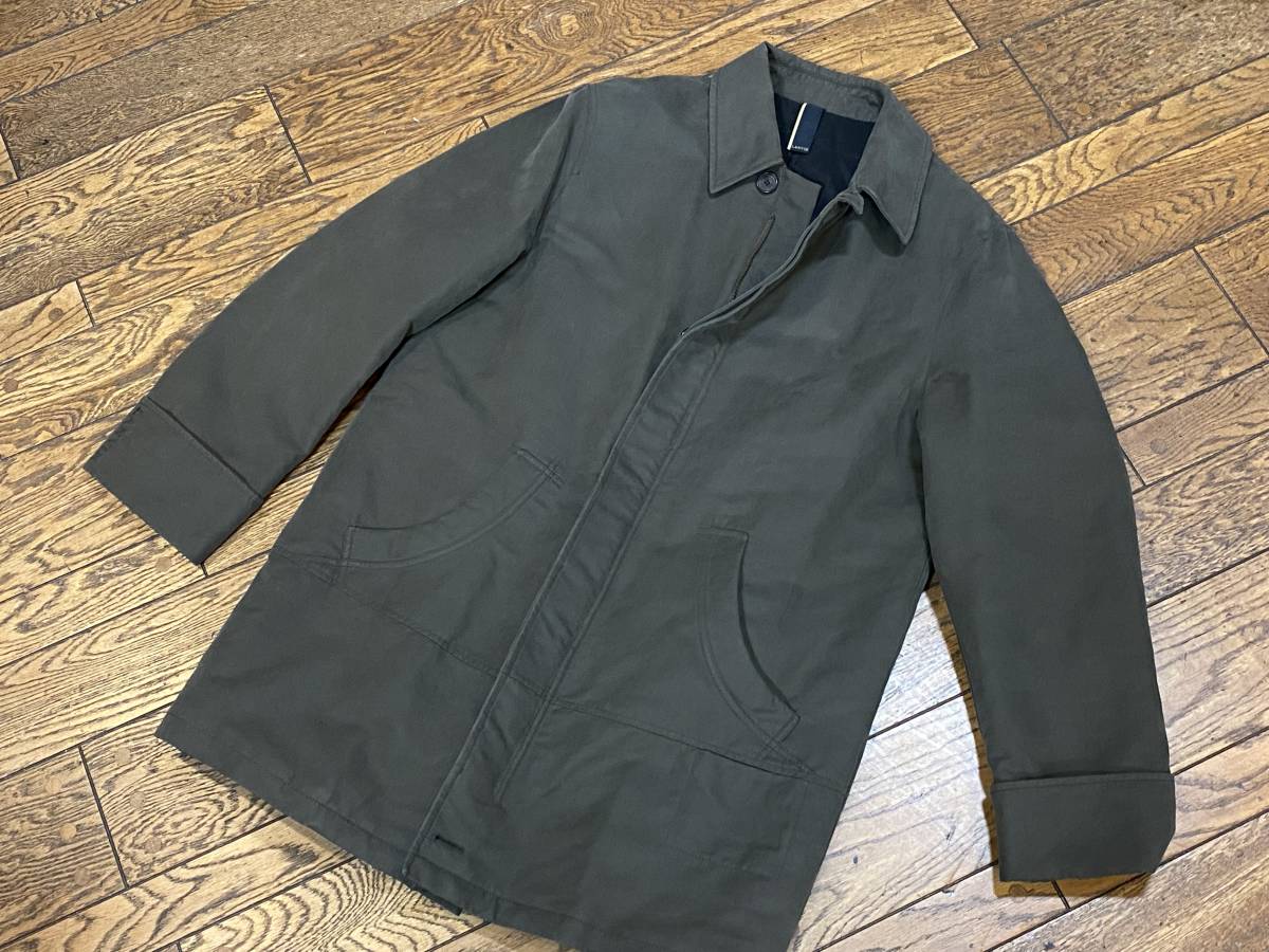A2096 ランバン LANVIN◇防寒 中綿 コート イタリア製 メンズ50 カーキ