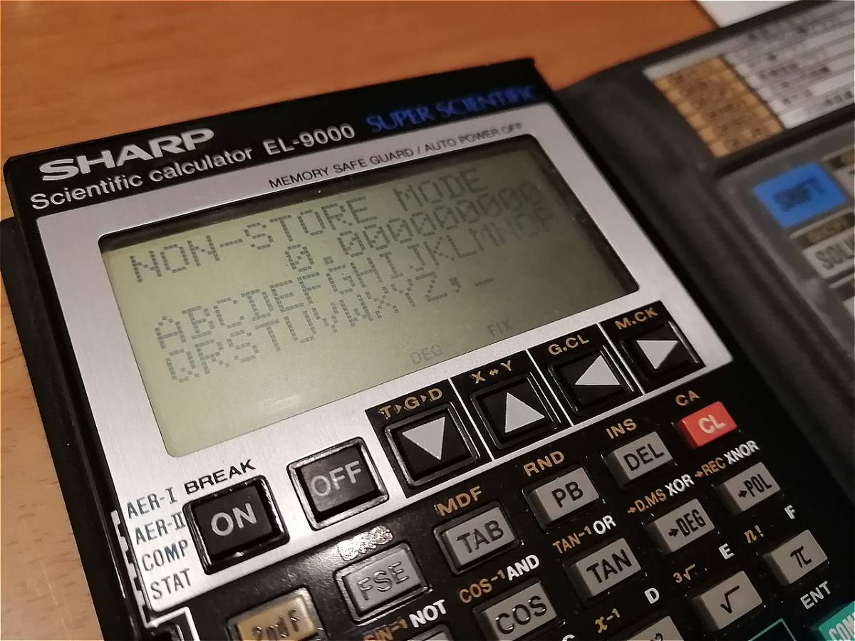 サ) 関数電卓 SHARP EL-9000 SUPER SCIENTIFIC Scientific calculator 