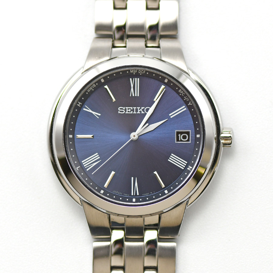 SEIKO セイコーセレクション SBTM283 ソーラー電波修正 ブルー文字盤