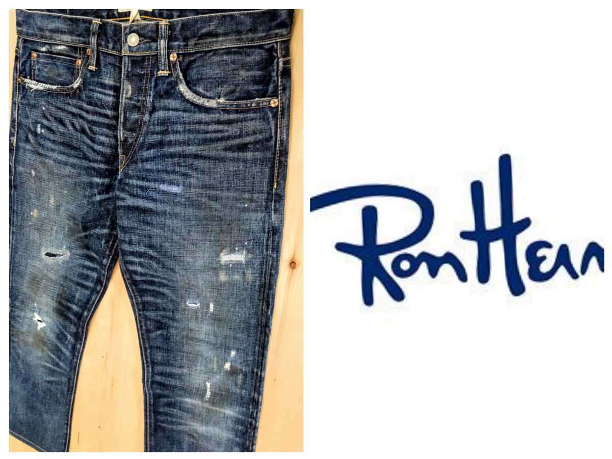 ☆【 Ron Herman ロンハーマン 】 ダメージペンキ加工デニムパンツ L 