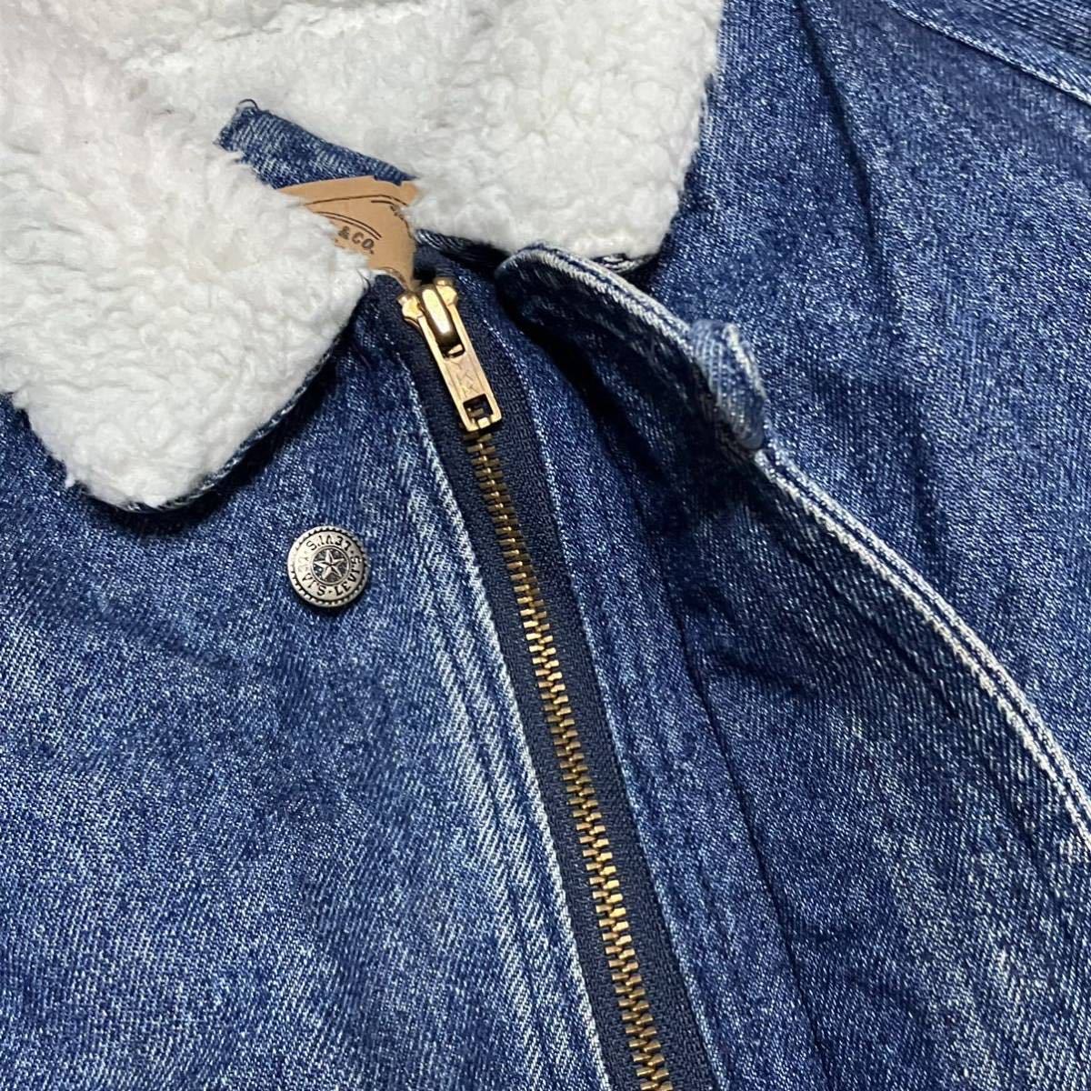 80s Levis デニムジャケット ボアデニムジャケットM USA製 シルバー 