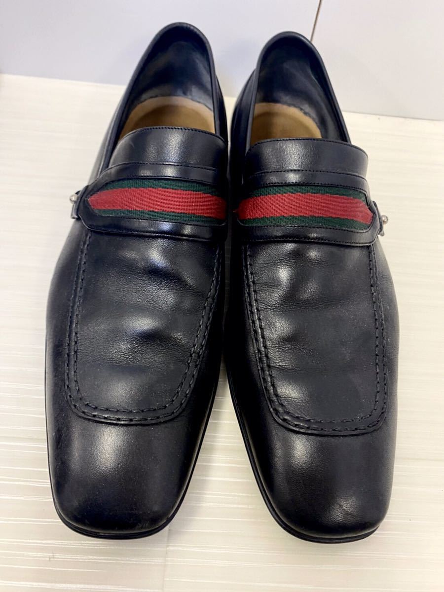 GUCCI グッチ スエードレザー ホースビット ローファー 36 茶 ブラウン