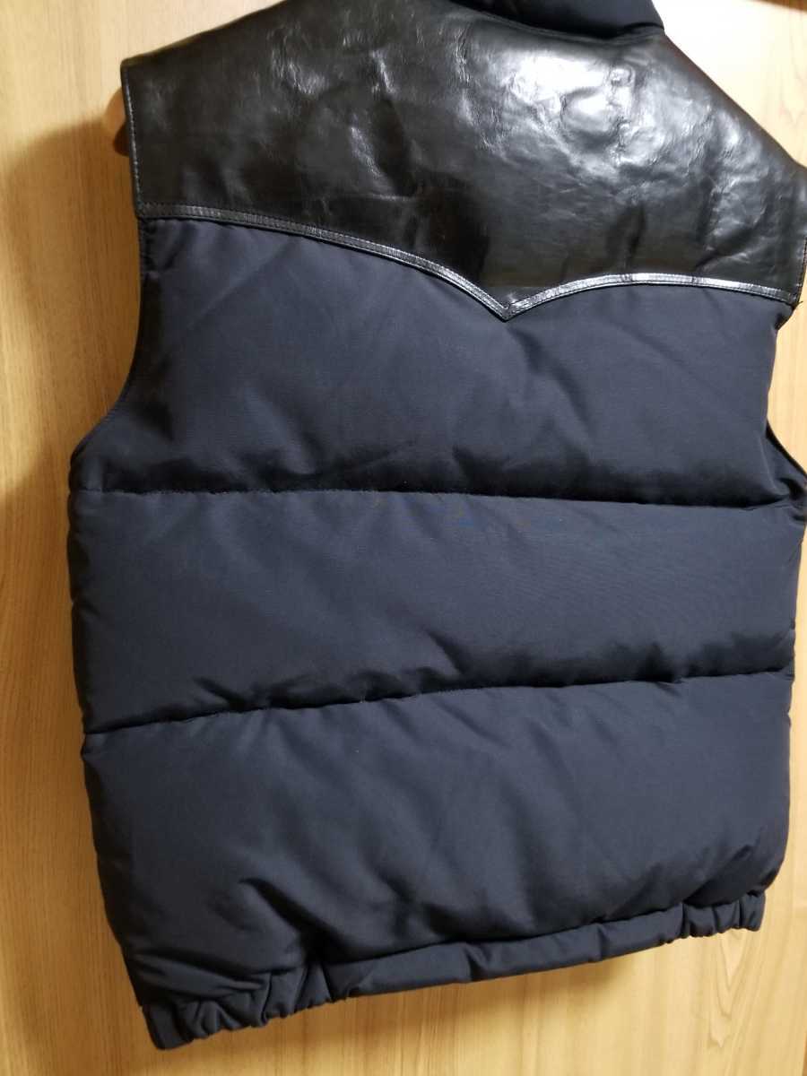 極美品 リアルマッコイズ ホースハイド レザーヨーク ダウンベスト 36