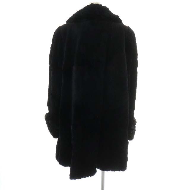 EMBA シェアード 高級 ロング ミンクコート ブラック系