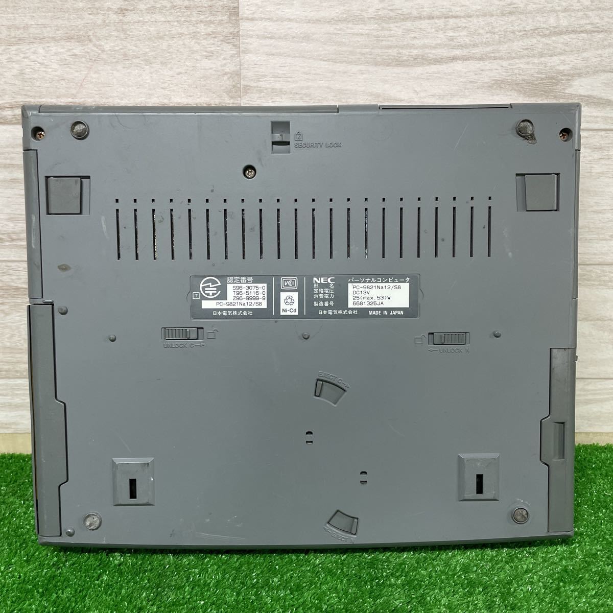PCN98-345 激安 PC98 ノートブック NEC PC-9821Na12/S8 通電のみOK