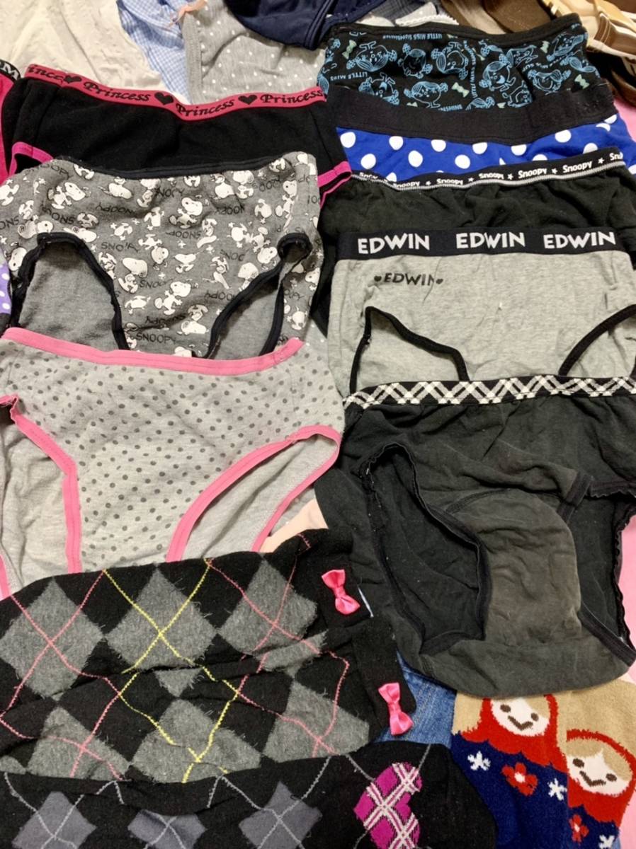 ECO 女の子処分品　小学生　150-160サイズ　パンツ　水着　靴下　パジャマ　訳あり ジャンク品　処分品 断捨離 整理品 パンツ 制服 ECO 新品ECO 140-150サイズ *eco女の子タンス整理品女子高生*ブラショーツ