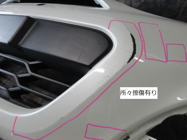 得価，品質保証 K13 NK13 後期 マーチ 純正フロントバンパー 62022 3HM0A/ホワイトパール