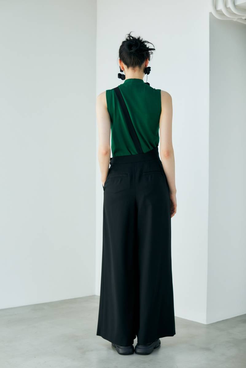 今期 エンフォルド ワンショルダー サロペット パンツ ENFOLD