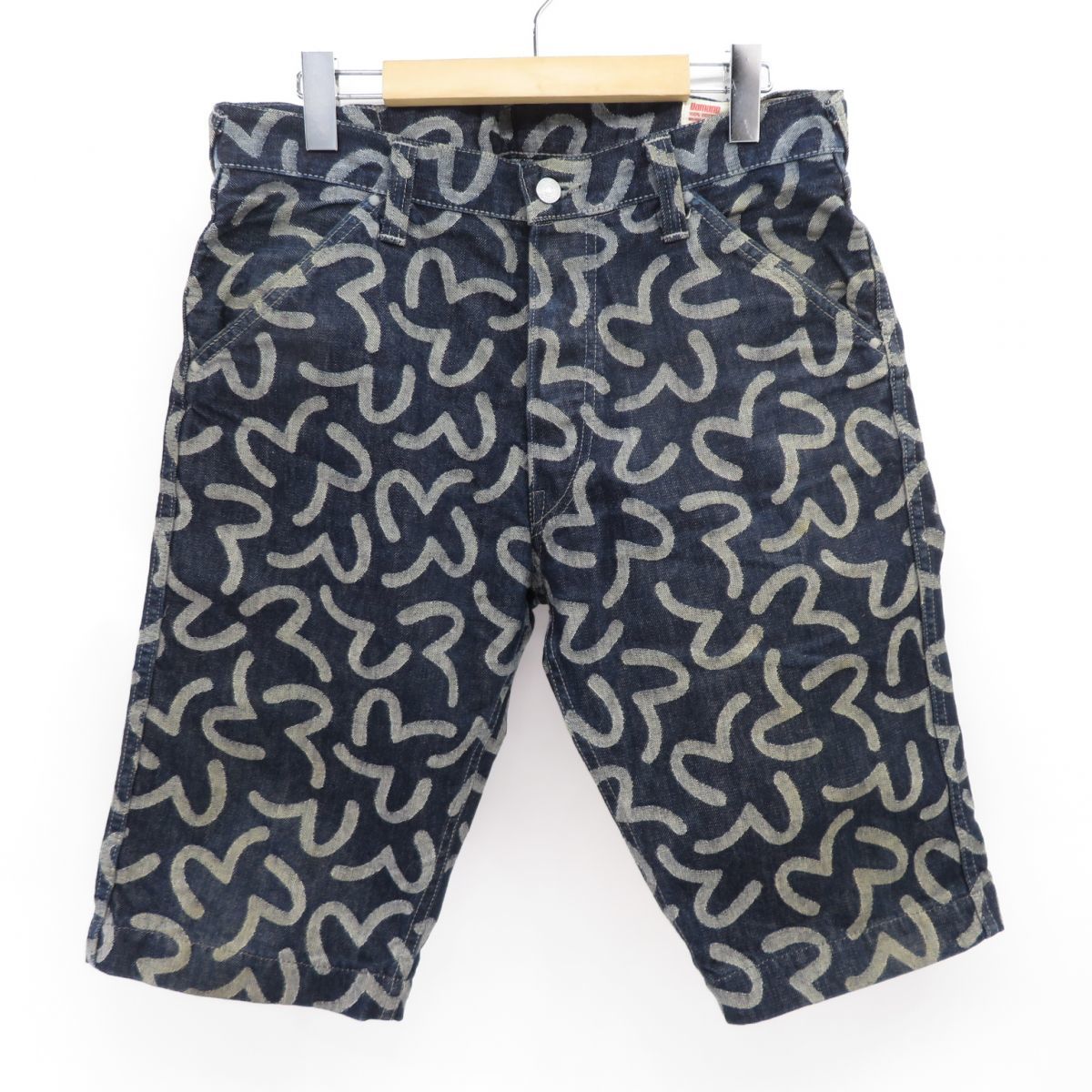 137 EVISU エヴィス メニ―カモ ジャガード デニム シートパンツ ハーフ 