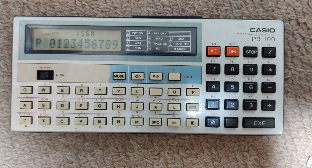 CASIO PB-100 ポケットコンピュータ 拡張メモリパック OR-1 つき