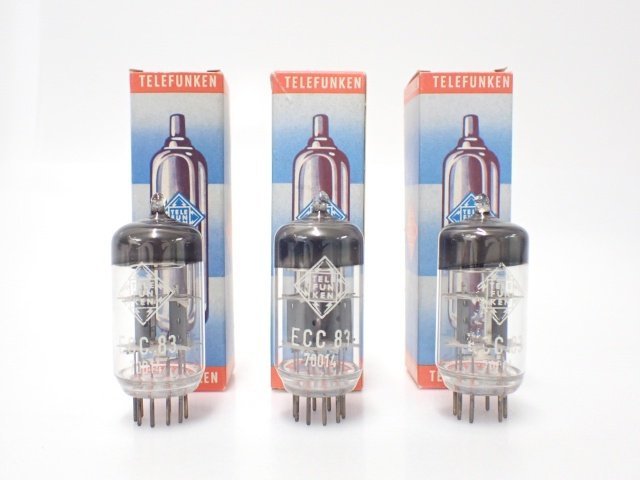 【元箱あり】TELEFUNKEN ECC83 真空管 3本セット テレフンケン お買い得，大得価 TELEFUNKEN テレフンケン 真空管/プリ管 ECC83 3本