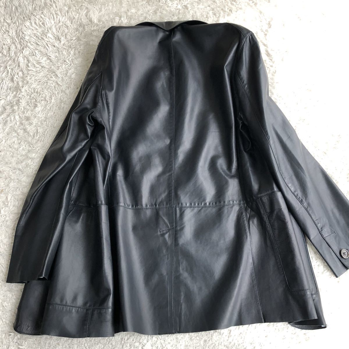 イタリア製】 JIL SANDER ジルサンダー 本革 レザー ジャケット 薄手 