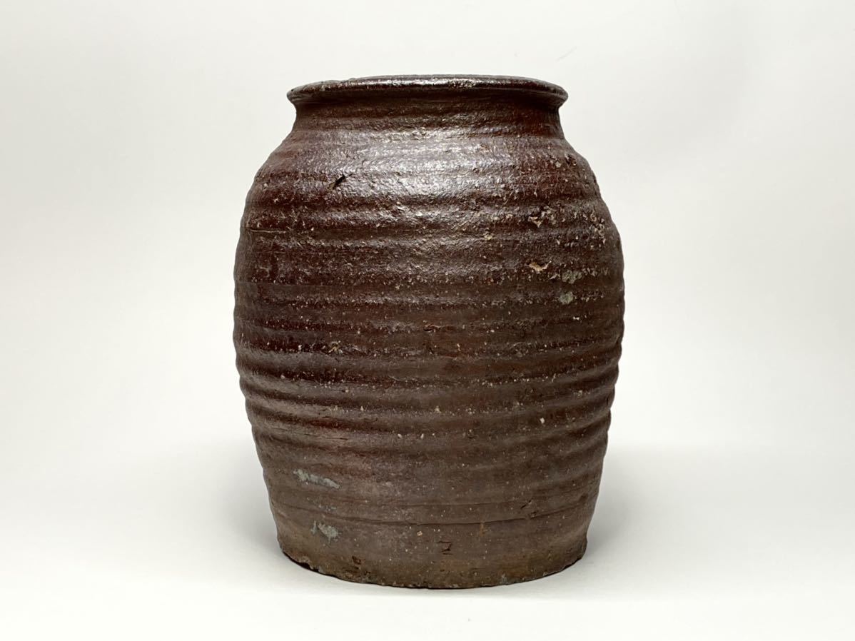 古美術骨董品　六古窯　古越前　茶壺 赤字超特価，定番】 古越前 越前焼 穀物壺 小壺 種壺 江戸期