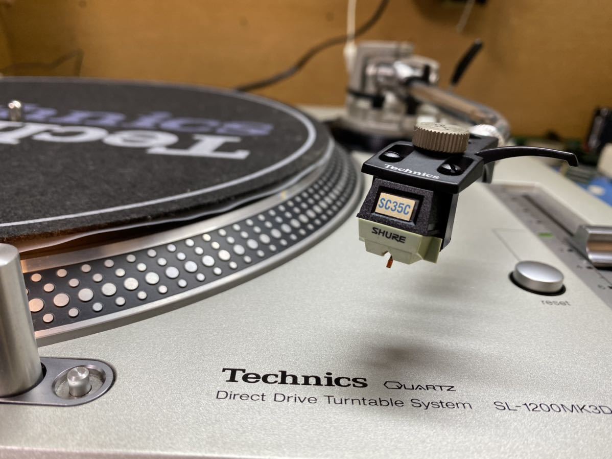 Technics :SL-1200D +SHURE SC35C ターンテーブル Technics DJ Shure