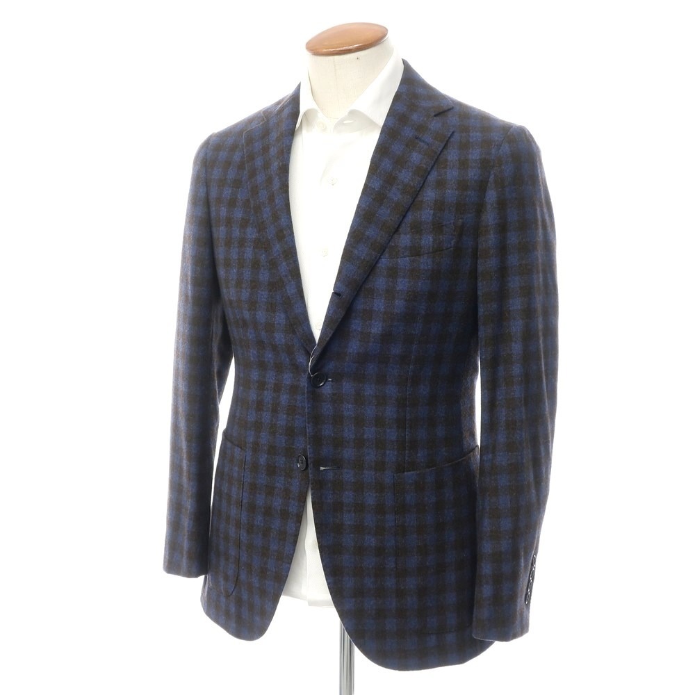 中古】ビームスエフ BEAMS F ウールシルク チェック ジャケット