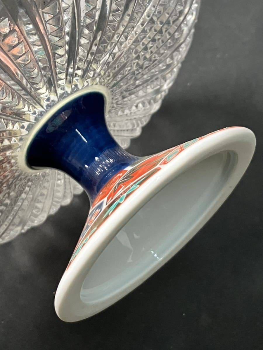 有田焼【 林九郎窯 ガラス高台鉢 直15×高7cm 】ZY3729 1点 磁器 ガラス
