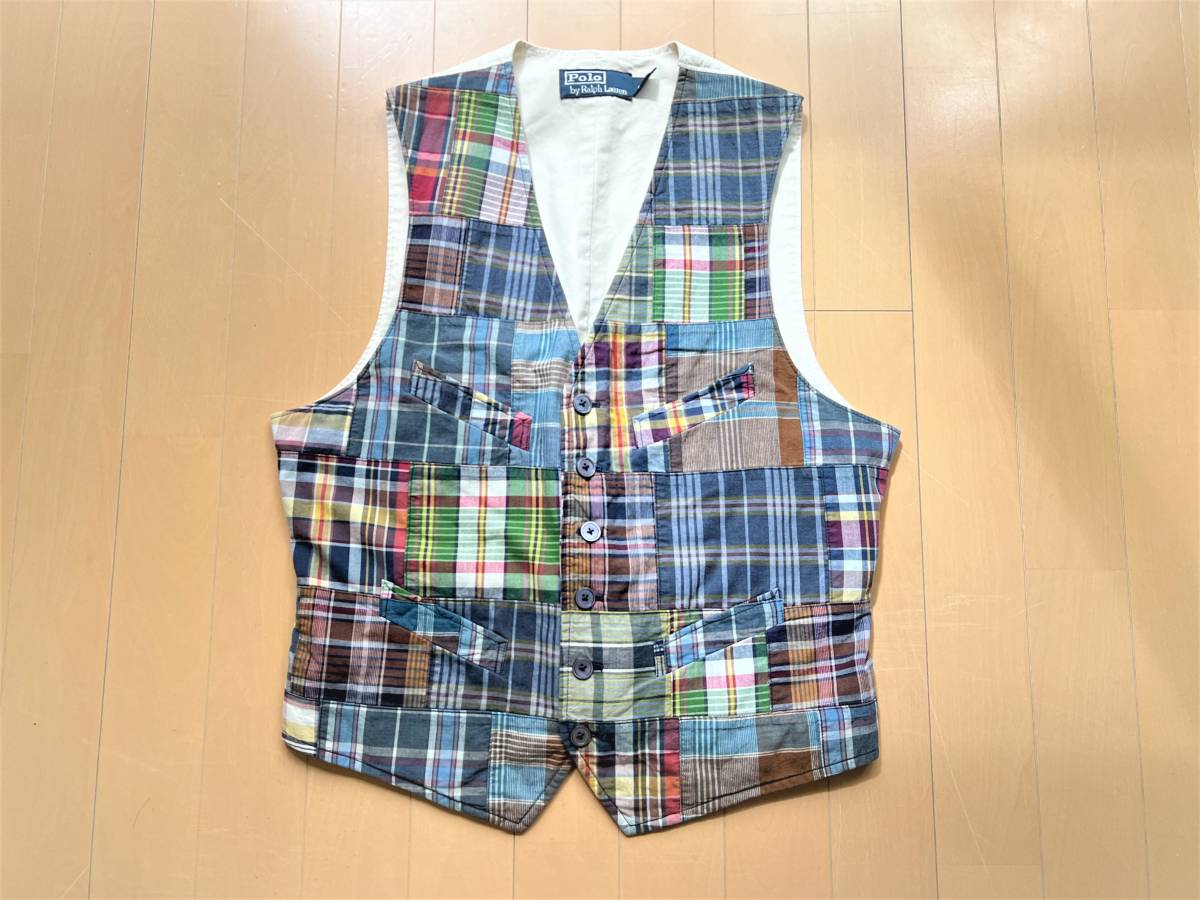 RALPH パッチワーク LAUREN ラルフローレン JUNK ⁄ BORO Polo 名作 