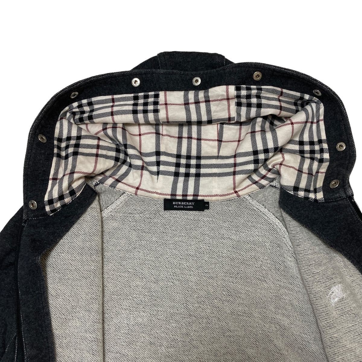 HA256 ◯ BURBERRY ブラックレーベル ノバチェック ジップアップ 