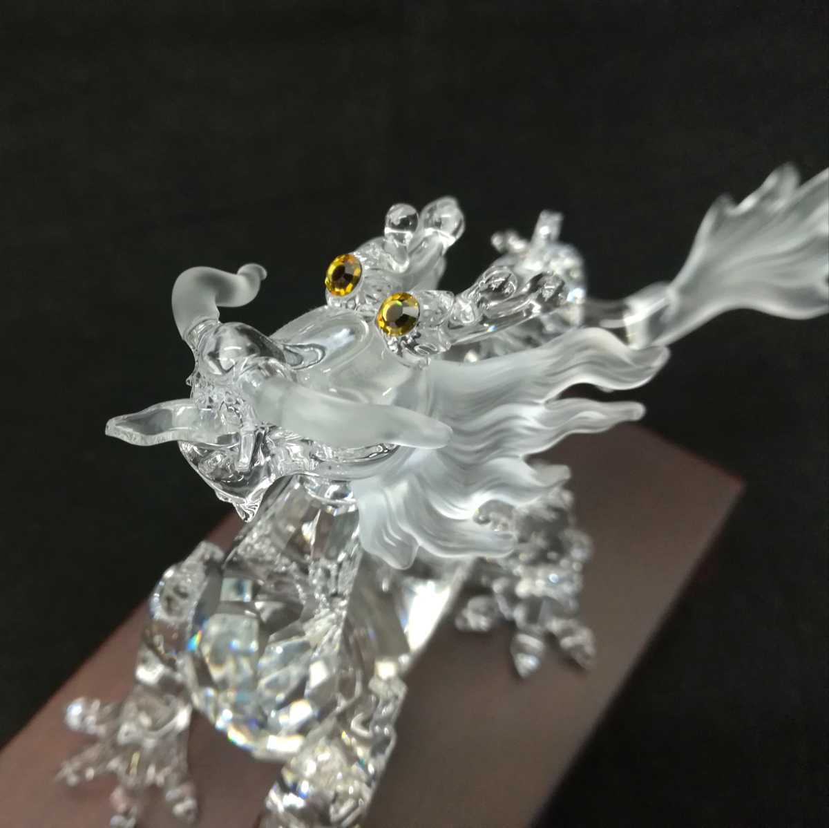 O17F1147/SWAROVSKI スワロフスキー クリスタル ドラゴン 水晶玉 干支 